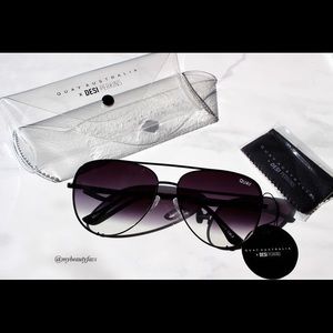 Quay Australia Desi Perkins Black Fade Sunnies